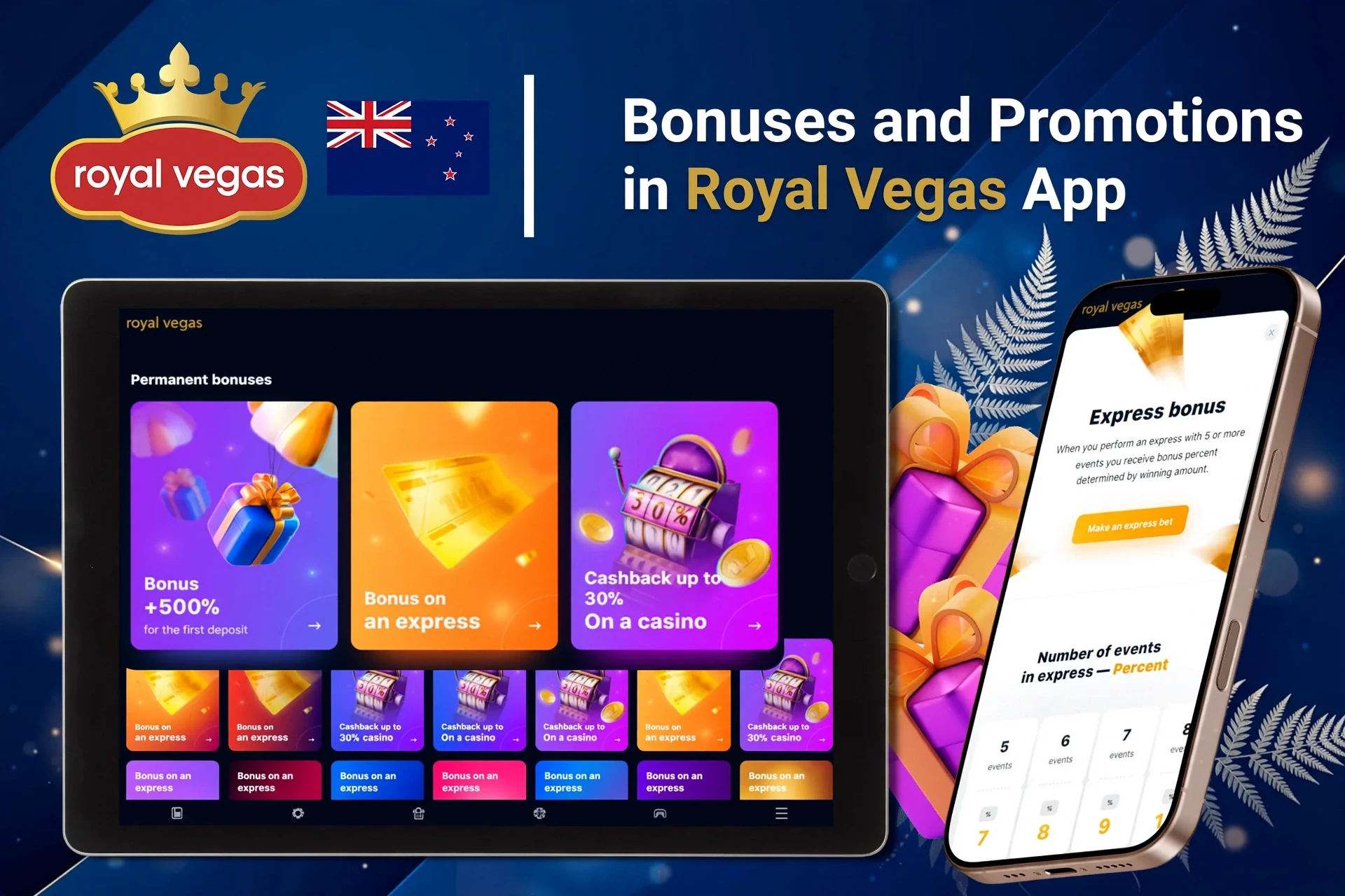 Registration process on the Royal Vegas mobile app with social login options