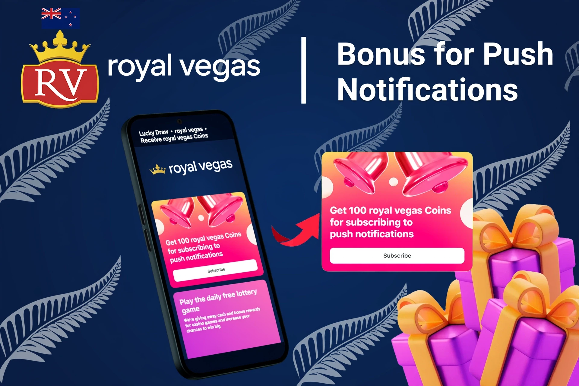 mobile app showing bonus offers and promotions with coins and poker-related graphics