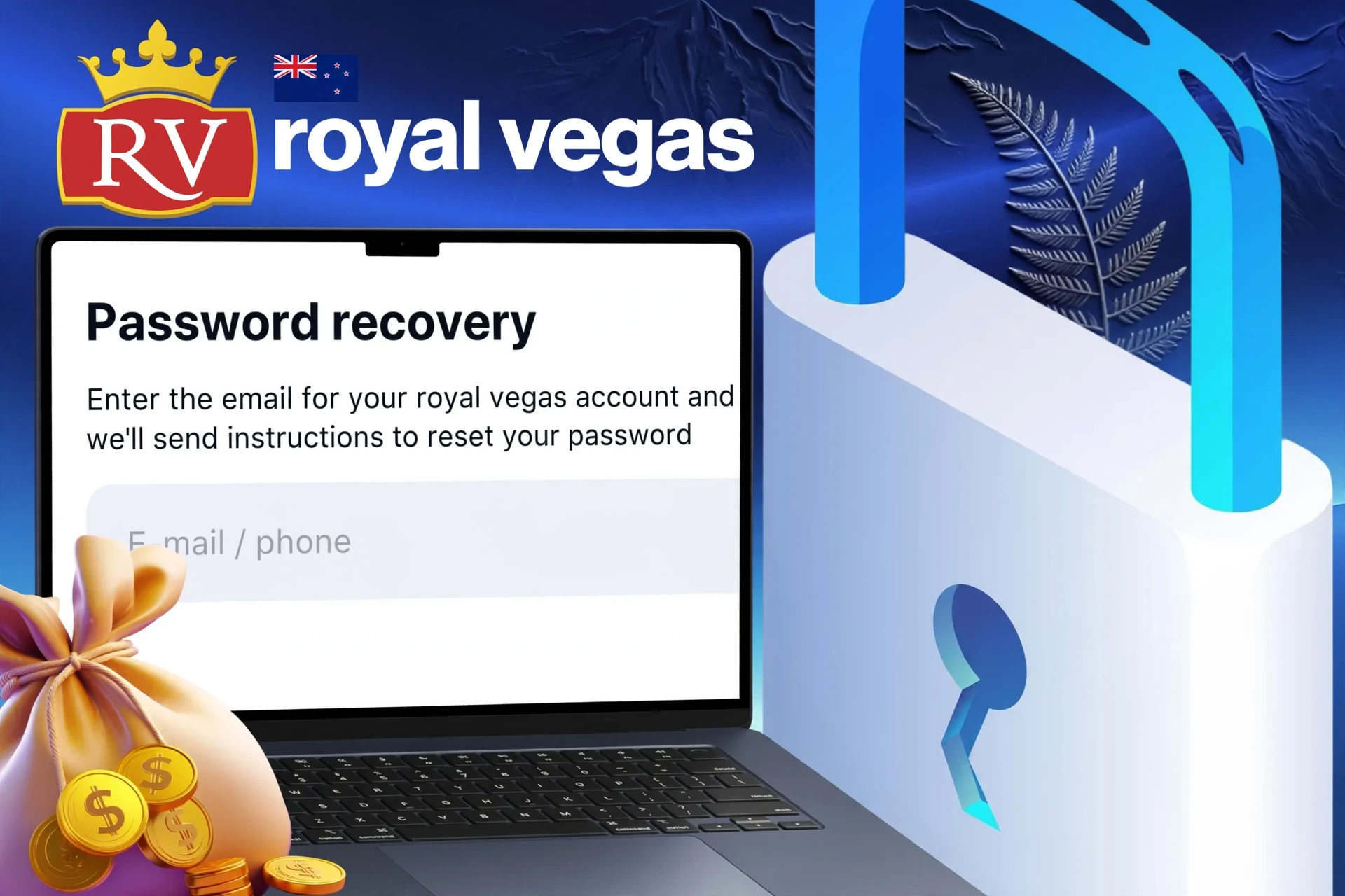 Procedure for restoring access to your Royal Vegas account in case of a lost password